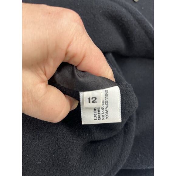 Vintage Woman’s Forecaster of Boston Wool Overcoat Double Breasted Black Size 12 - Picture 10 of 16